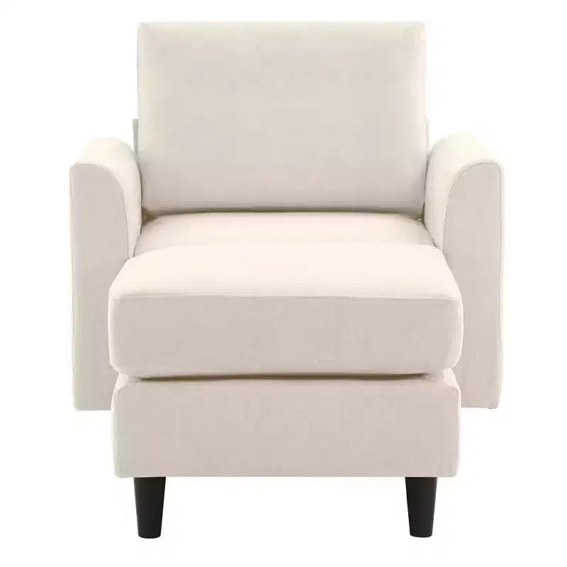 Modern Comfort Accent Chair with Ottoman for Living Room or Bedroom