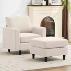 Modern Comfort Accent Chair with Ottoman for Living Room or Bedroom