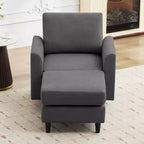 Modern Comfort Accent Chair with Ottoman for Living Room or Bedroom