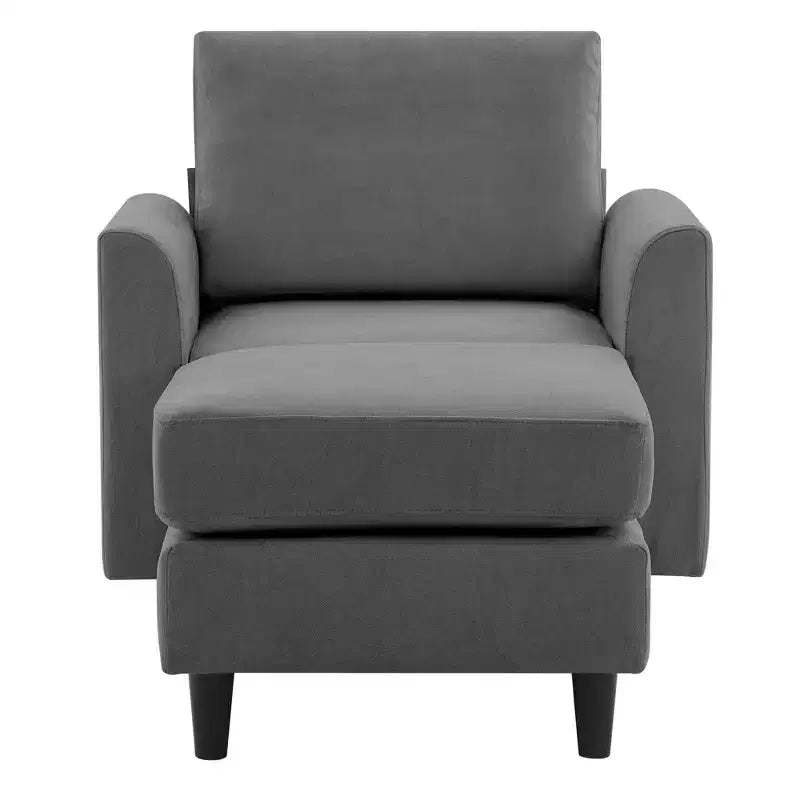 Modern Comfort Accent Chair with Ottoman for Living Room or Bedroom