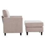 Modern Comfort Accent Chair with Ottoman for Living Room or Bedroom