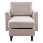 Modern Comfort Accent Chair with Ottoman for Living Room or Bedroom