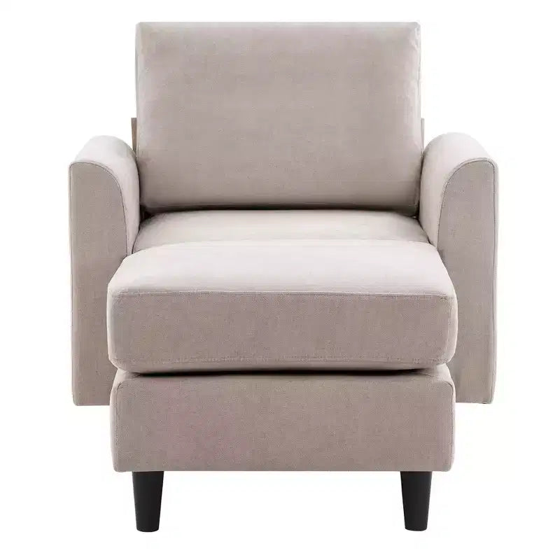 Modern Comfort Accent Chair with Ottoman for Living Room or Bedroom