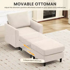 Modern Comfort Accent Chair with Ottoman for Living Room or Bedroom