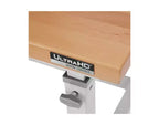 Heavy Duty Workbench Table with Wood Top, Adjustable Height 28-42", 48"W x 24"D