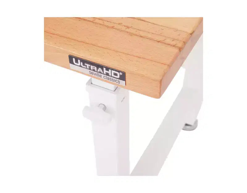 Heavy Duty Workbench Table with Wood Top, Adjustable Height 28-42", 48"W x 24"D
