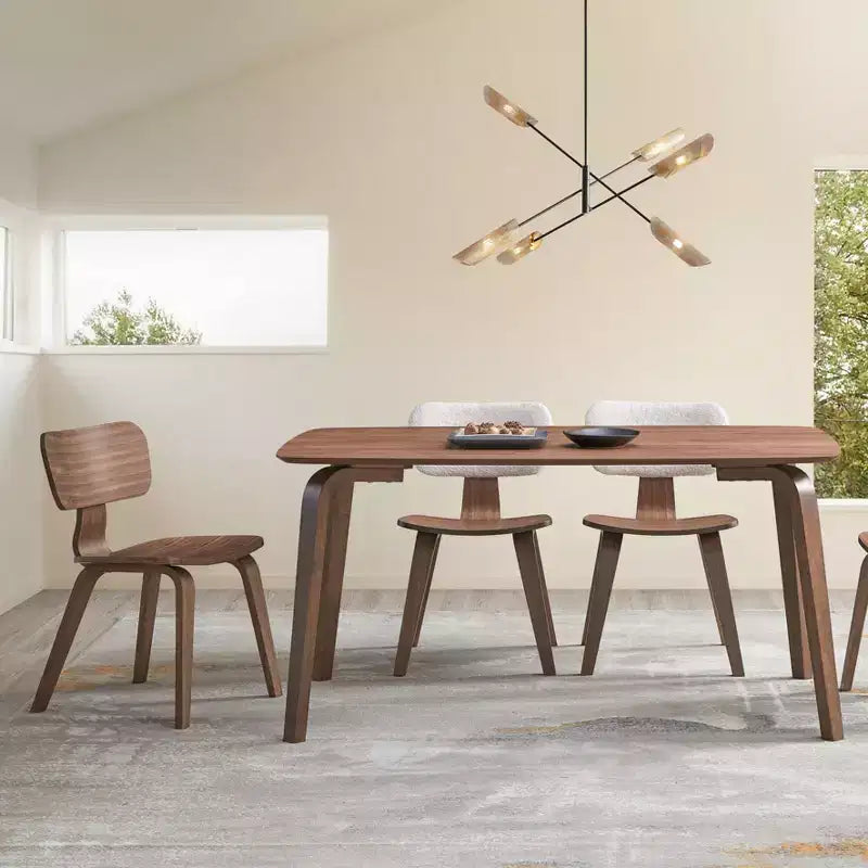 Modern 59" Wood Dining Table for Dining Room or Kitchen