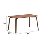 Modern 59" Wood Dining Table for Dining Room or Kitchen
