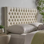 Contemporary Tufted Adjustable Upholstered Queen Headboard