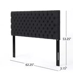 Contemporary Tufted Adjustable Upholstered Queen Headboard