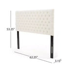 Contemporary Tufted Adjustable Upholstered Queen Headboard