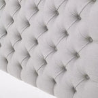 Contemporary Tufted Adjustable Upholstered Queen Headboard