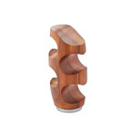 Acacia Wood & Alloy 4-Bottle Display Rack, 6x13" Tabletop Wine Holder