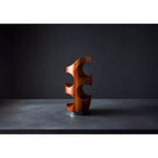 Acacia Wood & Alloy 4-Bottle Display Rack, 6x13" Tabletop Wine Holder