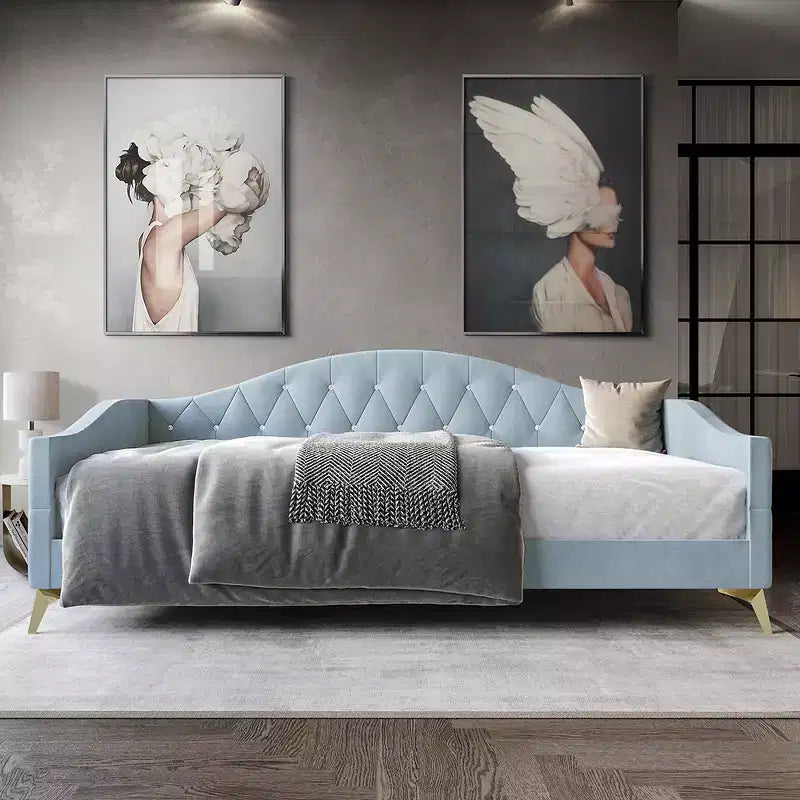 Twin Size Wooden Daybed Frame for Bedroom or Guest Room