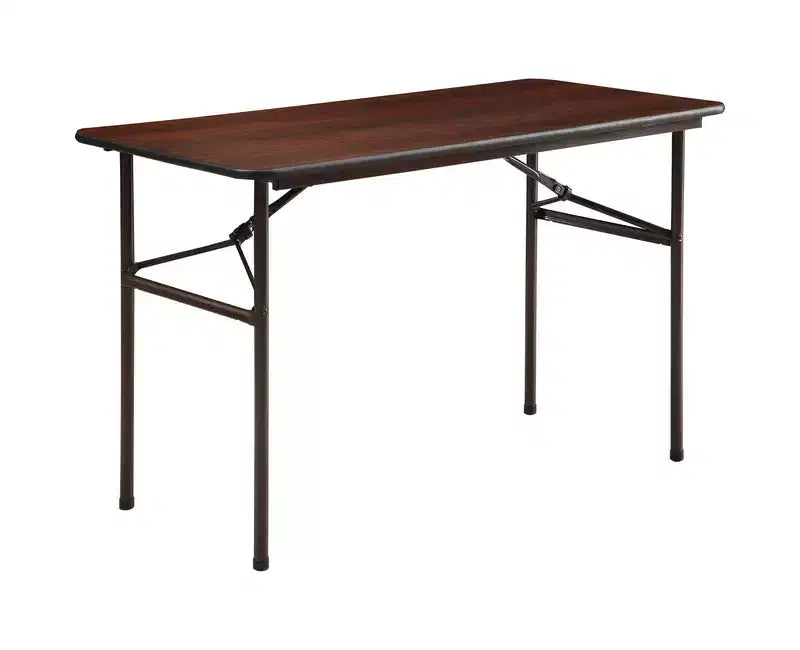 Economy Folding Table, 48" x 24", Mahogany