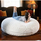 6-Foot Large Bean Bag Chair for Adults, Premium Luxe Faux Fur
