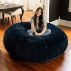 6-Foot Large Bean Bag Chair for Adults, Premium Luxe Faux Fur
