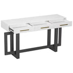 57" Modern Console Table with 3 Storage Drawers for Entryway, Hallway & Living Room