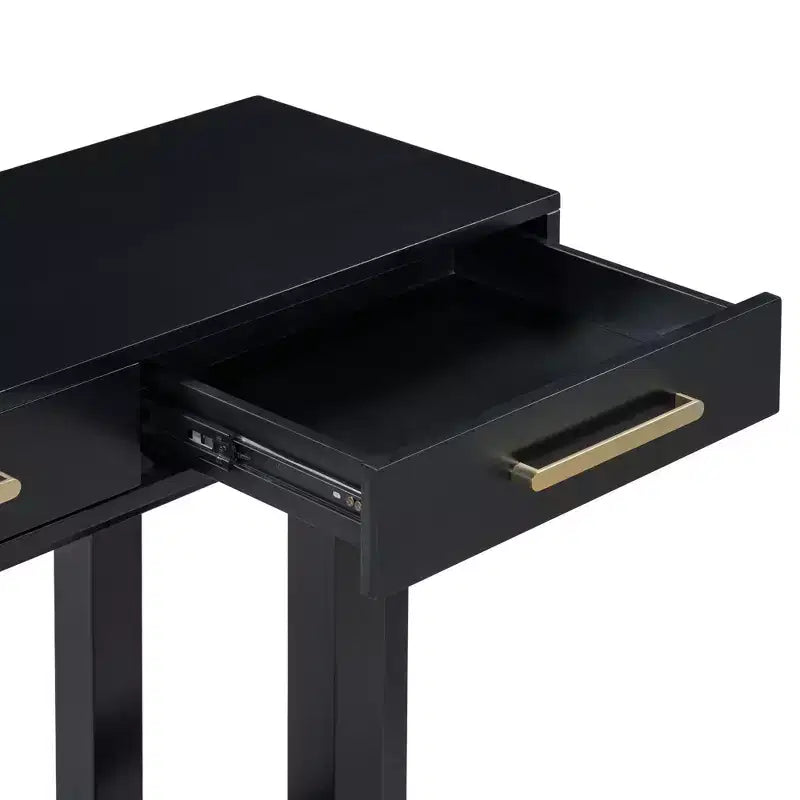 57" Modern Console Table with 3 Storage Drawers for Entryway, Hallway & Living Room