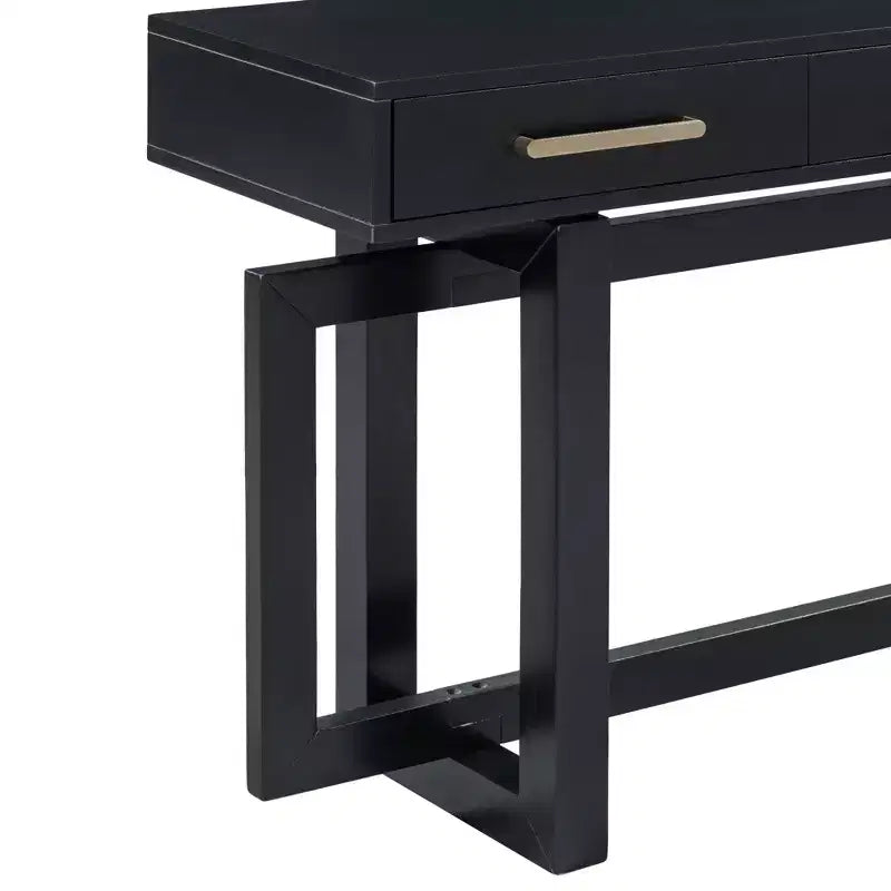 57" Modern Console Table with 3 Storage Drawers for Entryway, Hallway & Living Room