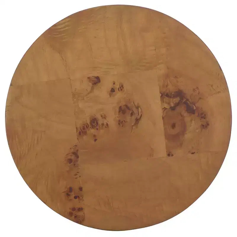 Round Accent Side Table, Brown, for Living Room or Bedroom