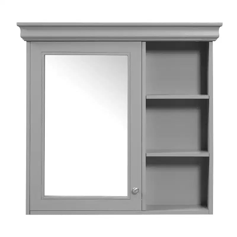 30" Wall Mounted Bathroom Medicine Cabinet with Mirror & 3 Adjustable Shelves