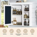 30" Wall Mounted Bathroom Medicine Cabinet with Mirror & 3 Adjustable Shelves