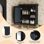 30" Wall Mounted Bathroom Medicine Cabinet with Mirror & 3 Adjustable Shelves