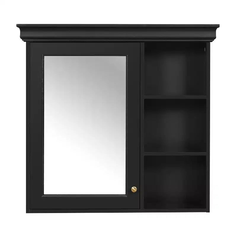 30" Wall Mounted Bathroom Medicine Cabinet with Mirror & 3 Adjustable Shelves