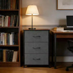 3-Drawer Dresser with Removable Fabric Bins for Bedroom, Living Room, Closet