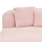 51" Oversized Corduroy Chaise Lounge Sofa Bed with 2 Pillows, Boneless Design