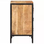 Bedside Cabinet with Drawer & Open Shelf, Natural Wood Color
