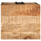 Bedside Cabinet with Drawer & Open Shelf, Natural Wood Color