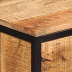 Bedside Cabinet with Drawer & Open Shelf, Natural Wood Color