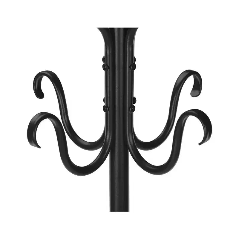 74" Metal Freestanding Coat Rack with 8 Hooks for Entryway, Hallway & Bedroom