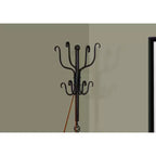 74" Metal Freestanding Coat Rack with 8 Hooks for Entryway, Hallway & Bedroom