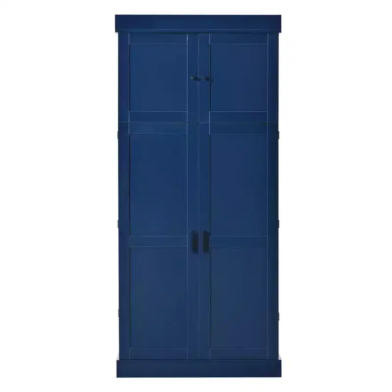 77" Freestanding Kitchen Storage Pantry Cabinet with Door & Adjustable Shelves