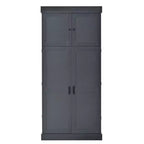 77" Freestanding Kitchen Storage Pantry Cabinet with Door & Adjustable Shelves