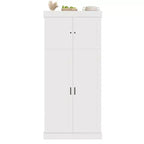 77" Freestanding Kitchen Storage Pantry Cabinet with Door & Adjustable Shelves