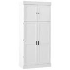 77" Freestanding Kitchen Storage Pantry Cabinet with Door & Adjustable Shelves