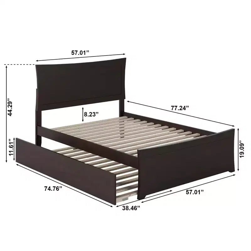 Freestanding Upholstered Headboard with Bed Frame, Twin to King Sizes Available