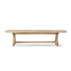 72" Reclaimed Elm Wood Trestle Dining Bench