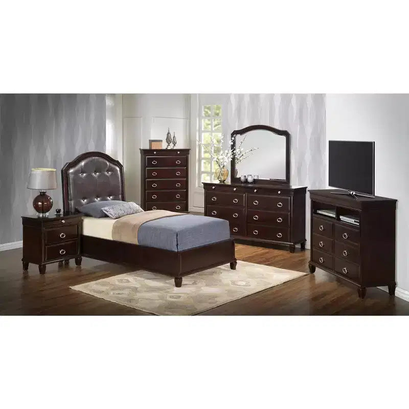 Upholstered Panel Bed, Multiple Sizes
