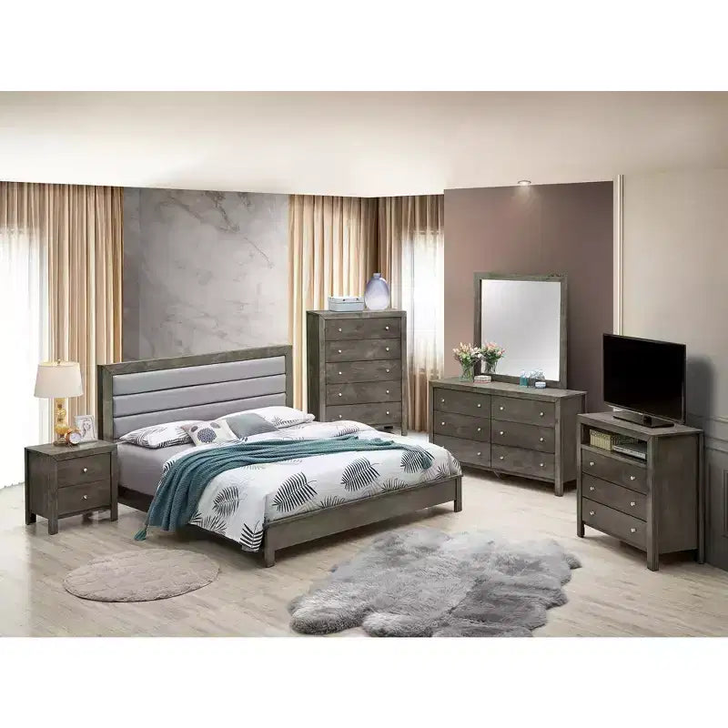 Upholstered Full Panel Bed