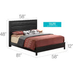 Upholstered Full Panel Bed