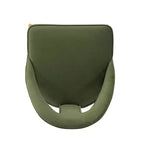 Modern Velvet Upholstered Armless Dining Chair with Elm Wood Legs