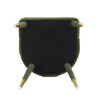 Modern Velvet Upholstered Armless Dining Chair with Elm Wood Legs