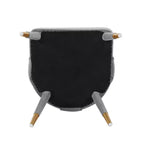 Modern Velvet Upholstered Armless Dining Chair with Elm Wood Legs